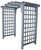 Amish crafted 6 foot Cambridge cedar arbor pictured in gray stain