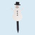 Amish made in the USA seasonal lawn decor stake, snowman