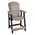 All-weather poly counter height chair, Amish crafted in the USA, pictured in black and driftwood.
