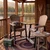 Amish crafted all-weather poly counter height chairs pictured on a lakeside lodge porch
