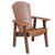 All-weather poly dining set Amish crafted in the USA, pictured in mahogany and brazilian walnut