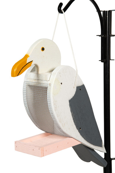 Amish Crafted Wood Bird Feeder in Seagull Design