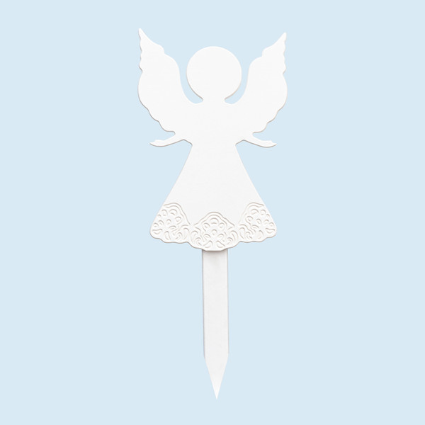 Amish made in the USA seasonal lawn decor stake, snow angel