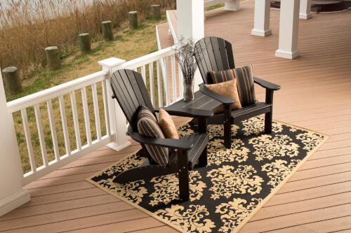Amish crafted poly furniture made in the usa, sitting on a porch