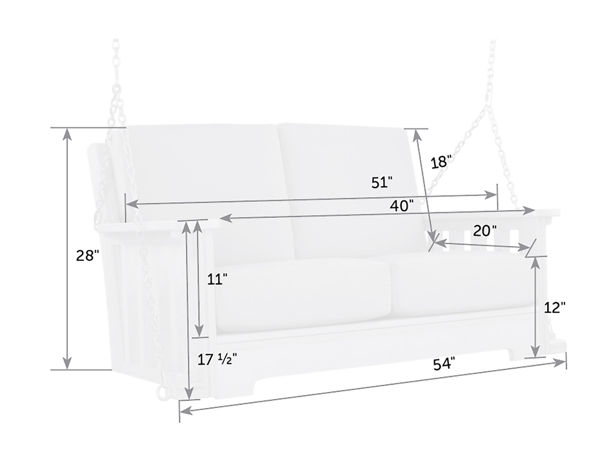 Mission swing dimensions