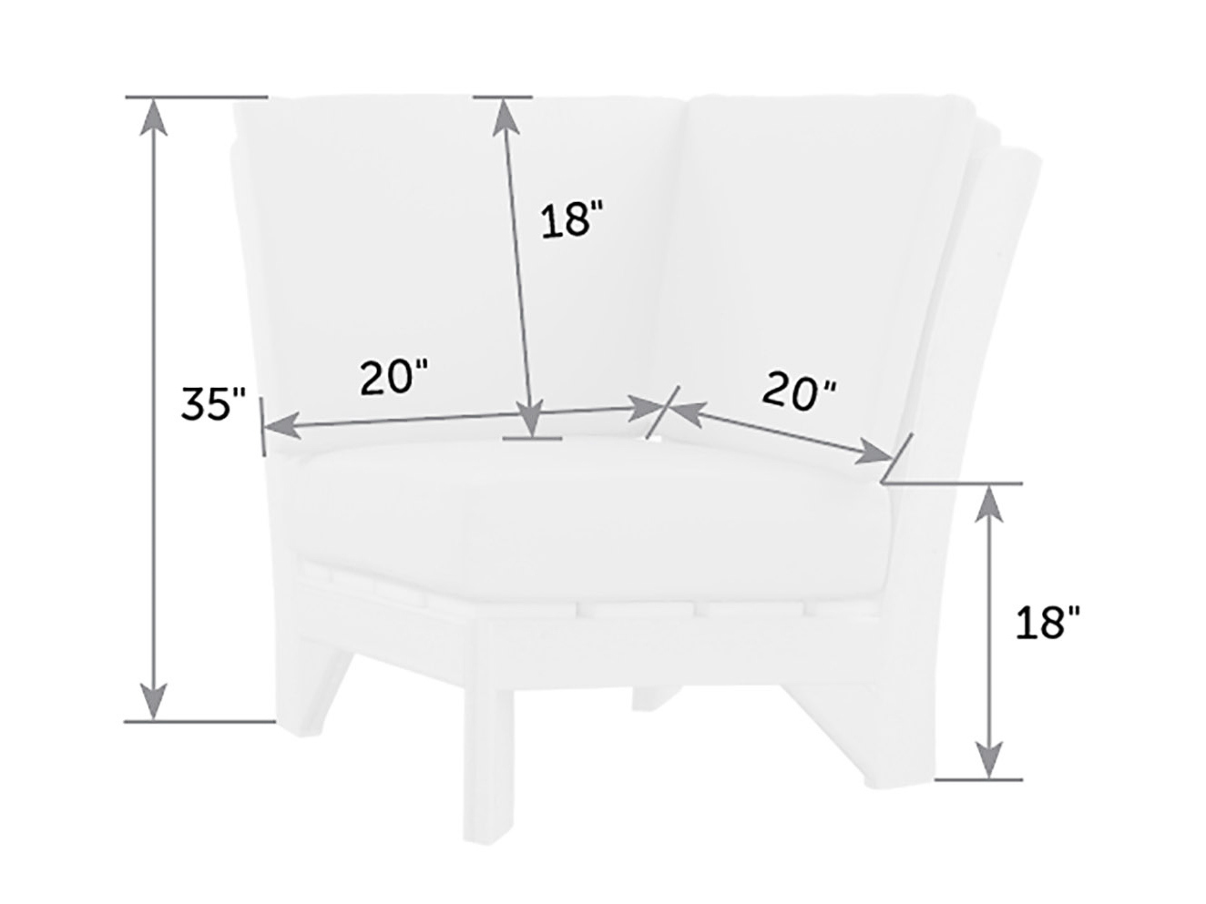 Mission love seat dimensions