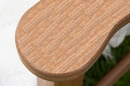 Finch outdoor furniture chair arm with profiled edges