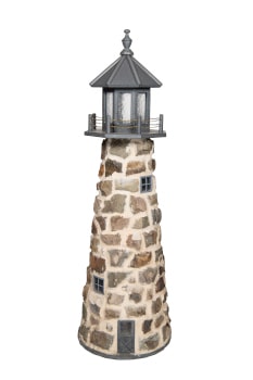 Stone lighthouse with gray top for Ormond Beach, Florida