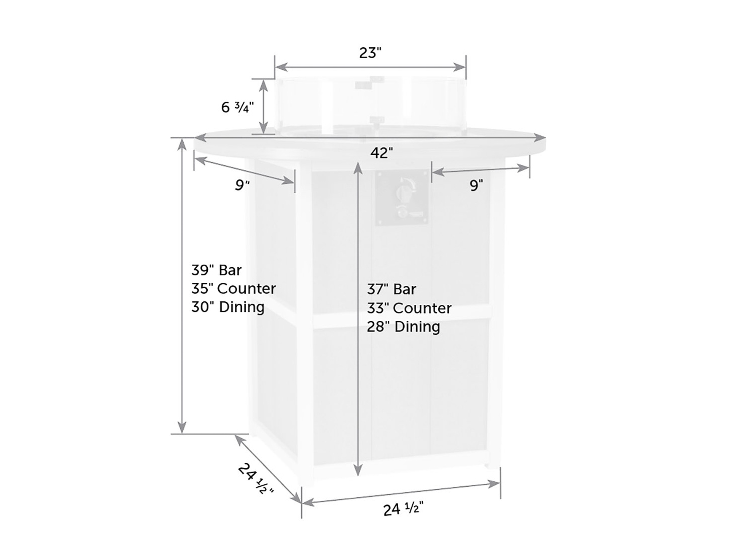 SummerSide Fire Dining Table