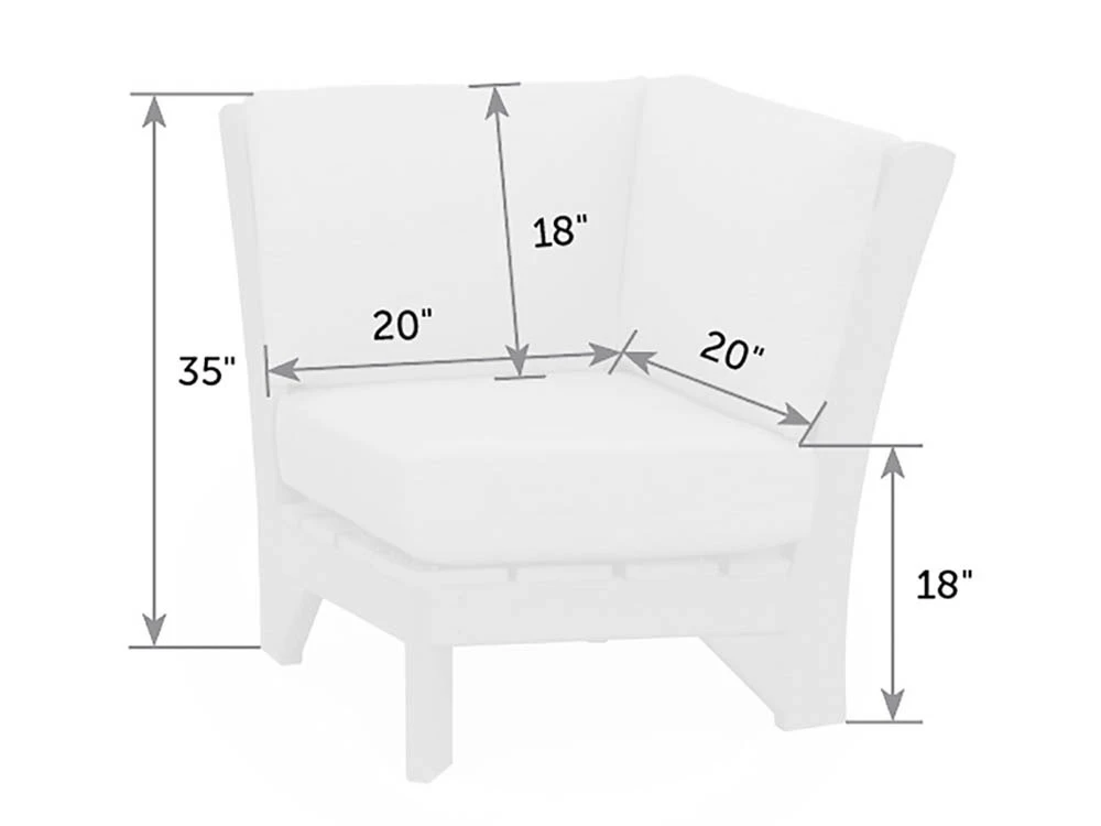 poly outdoor sectional corner dimensions diagram