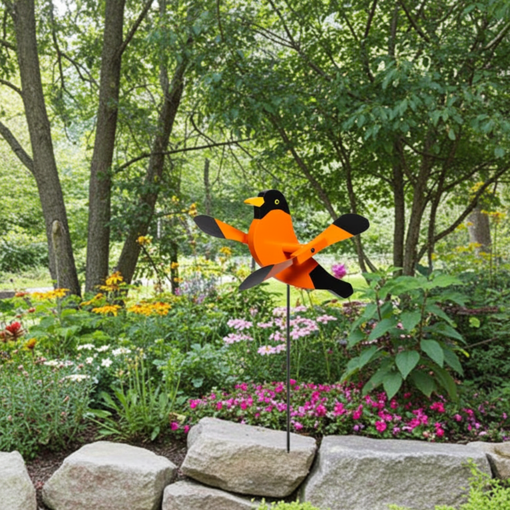 Amish Crafted Whirlygig Lawn Decor Garden Stake - Oriole