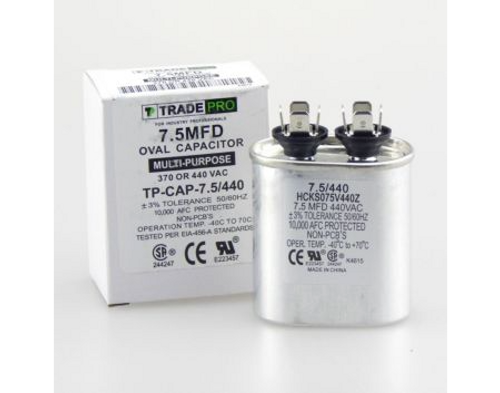 TRADEPRO® - TP-CAP-7.5/440 - 7.5 MFD 440 Volt Oval Run Capacitor