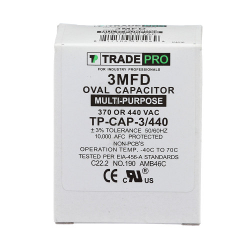 TRADEPRO® - TP-CAP-3/440 3 MFD 440V Run Capacitor