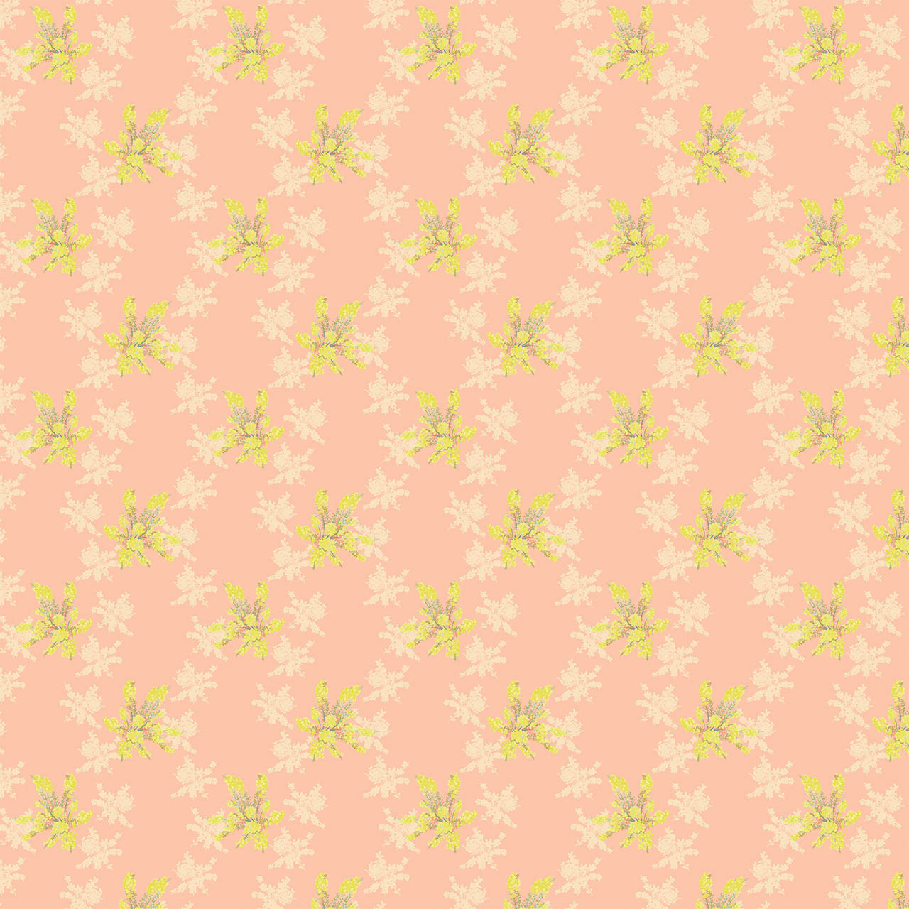 Brilliant Blossoms Fabric Design (Pink colorway)