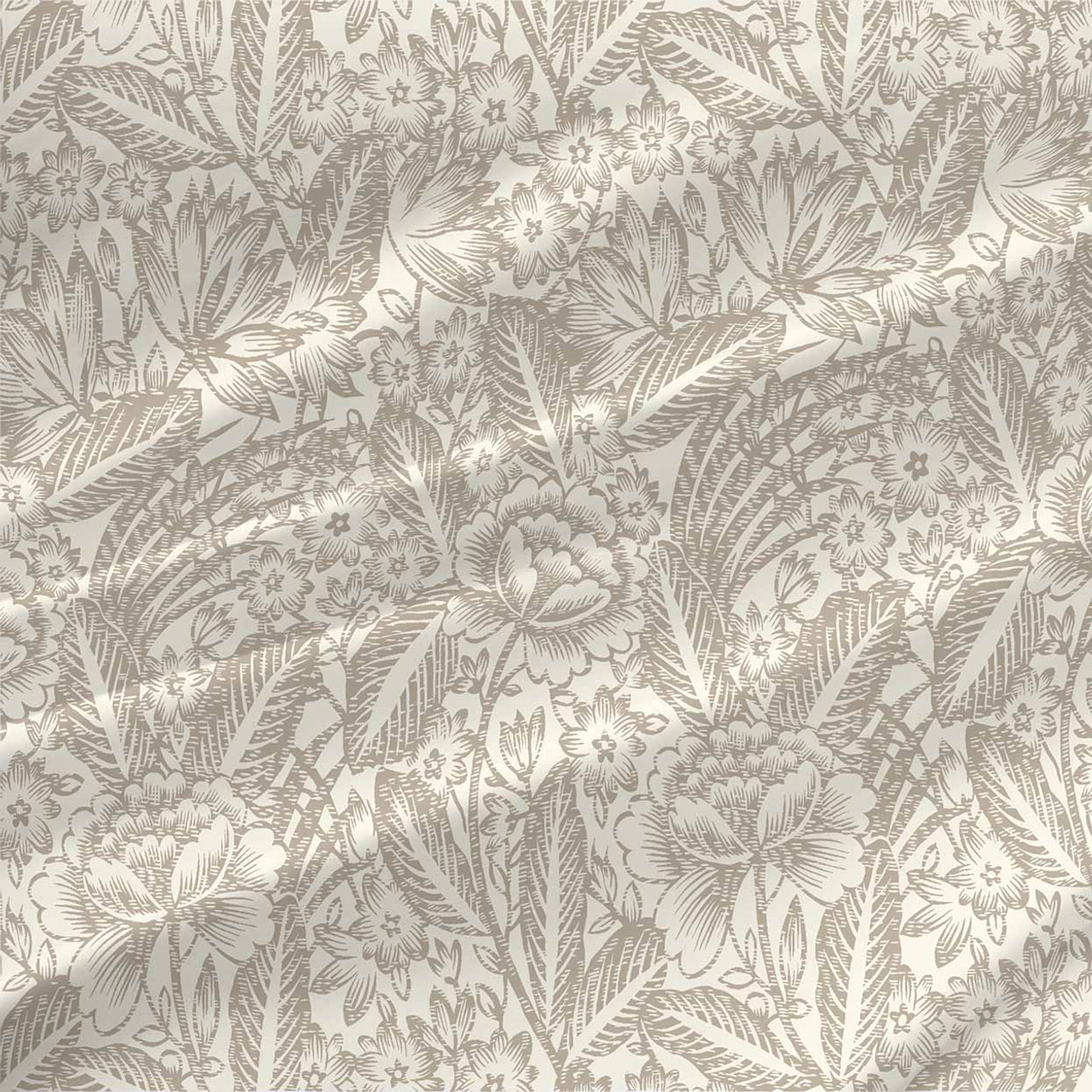 Grande Floral Fabric / Grey