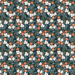 Victoria Garden Fabric in Persimmon colorway by AjoyeDesigns