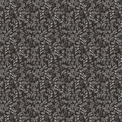 In the Garden Fabric in Black colorway by AjoyeDesigns