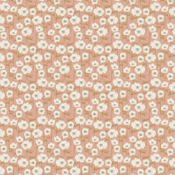 Bed of Poppies Fabric in Blush colorway by AjoyeDesigns