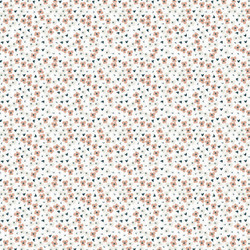 Floral Polka Dots Fabric in Blush colorway by AjoyeDesigns