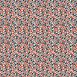 Floral Polka Dots Fabric in Blue colorway by AjoyeDesigns