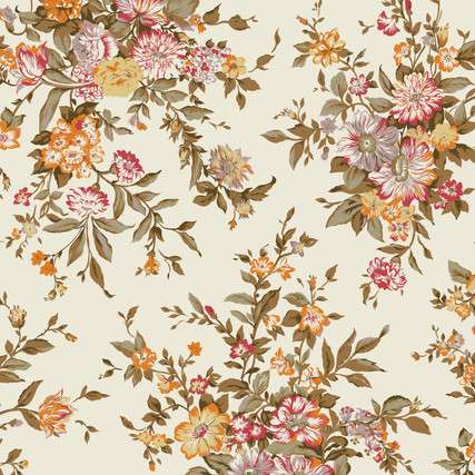 Splendor FLoral Fabric Design (Harvest colorway) colorway)