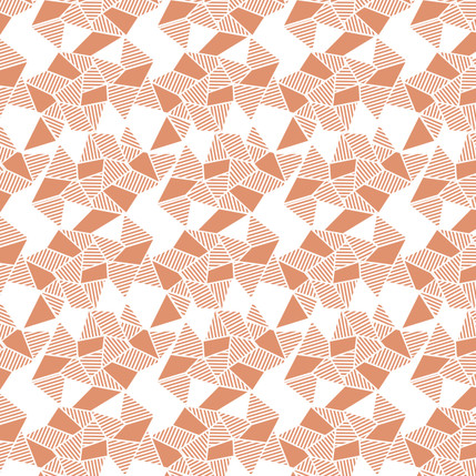 AfroGeo Geometric Fabric Design (Peach colorway)