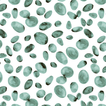 Stones Abstract Fabric Design (Seafoam colorway)