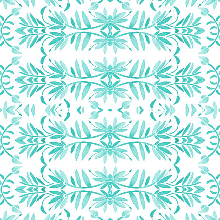 Porto Floral Fabric Design (Mermaid colorway)