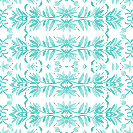 Porto Floral Fabric Design (Mermaid colorway)