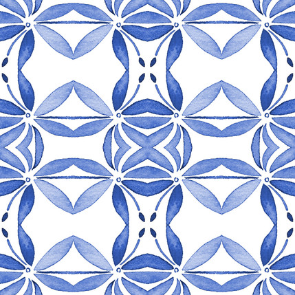 Grotto Floral Fabric Design (Amalfi colorway)