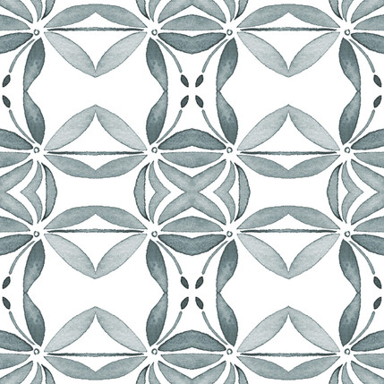 Grotto Floral Fabric Design (Storm colorway)