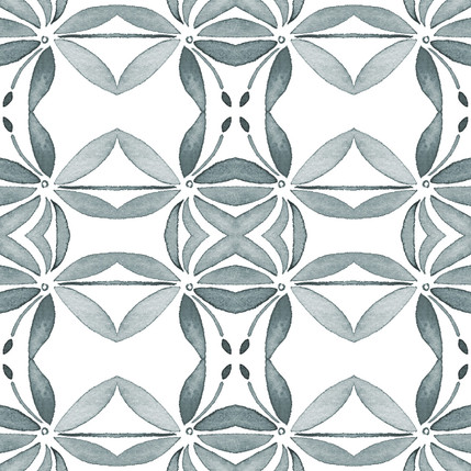 Grotto Floral Fabric Design (Storm colorway)