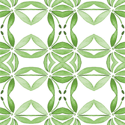 Grotto Floral Fabric Design (Verde colorway)