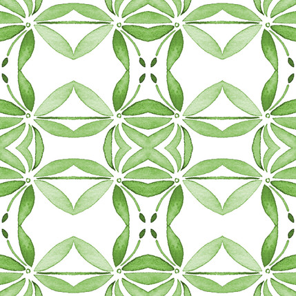 Grotto Floral Fabric Design (Verde colorway)