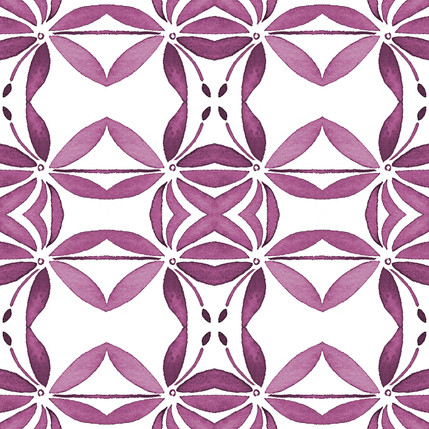 Grotto Floral Fabric Design (Vino colorway)