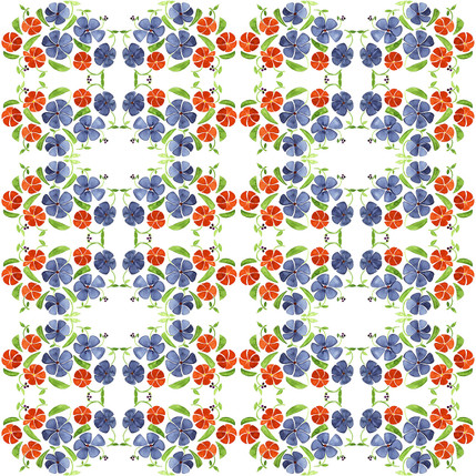 Poppy Floral Fabric Design (Warren colorway)