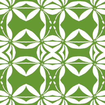Grotto Reverse Floral Fabric Design (Verde colorway)