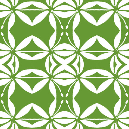 Grotto Reverse Floral Fabric Design (Verde colorway)