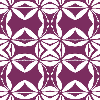 Grotto Reverse Floral Fabric Design (Vino colorway)