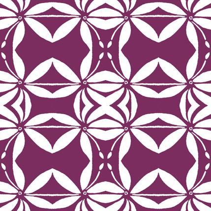 Grotto Reverse Floral Fabric Design (Vino colorway)