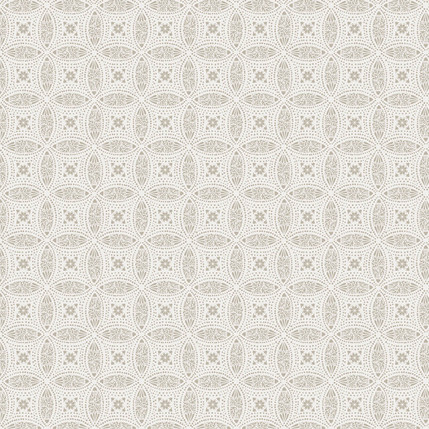 Overlapping Medallions Fabric Design (Taupe colorway)