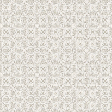 Overlapping Medallions Fabric Design (Taupe colorway)