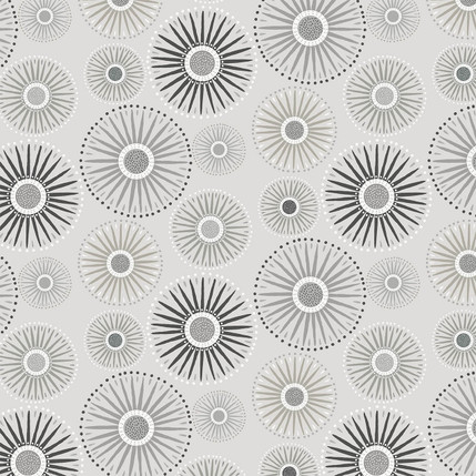 Sunburst Grande Fabric Design (Medium Gray colorway)