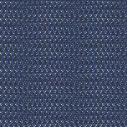 Waving Flowers Fabric Design (Blue on Navy colorway)