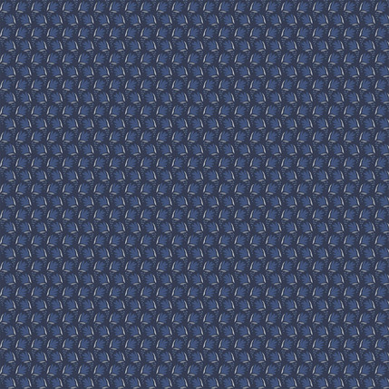 Waving Flowers Fabric Design (Blue on Navy colorway)