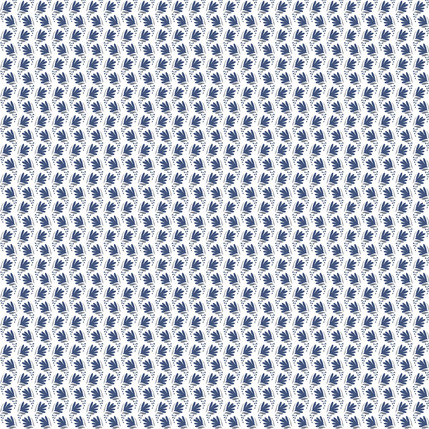 Waving Flowers Fabric Design (Blue colorway)