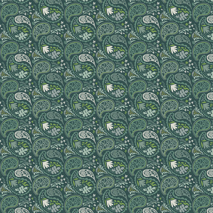 Matisse Paisley Fabric Design (Evergreen colorway)