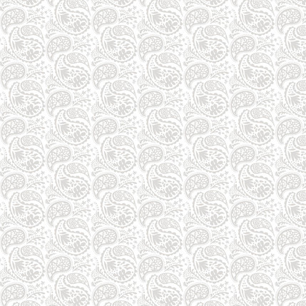 Matisse Paisley Fabric Design (Light Gray colorway)