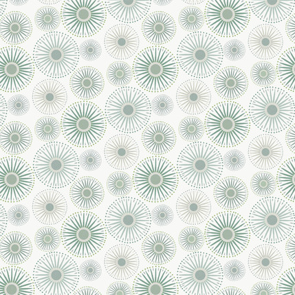 Sunburst Fabric Design (Light Evergreen colorway)