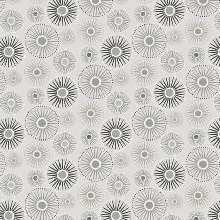 Sunburst Fabric Design (Medium Gray colorway)
